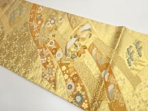 春秋草花文織出し袋帯